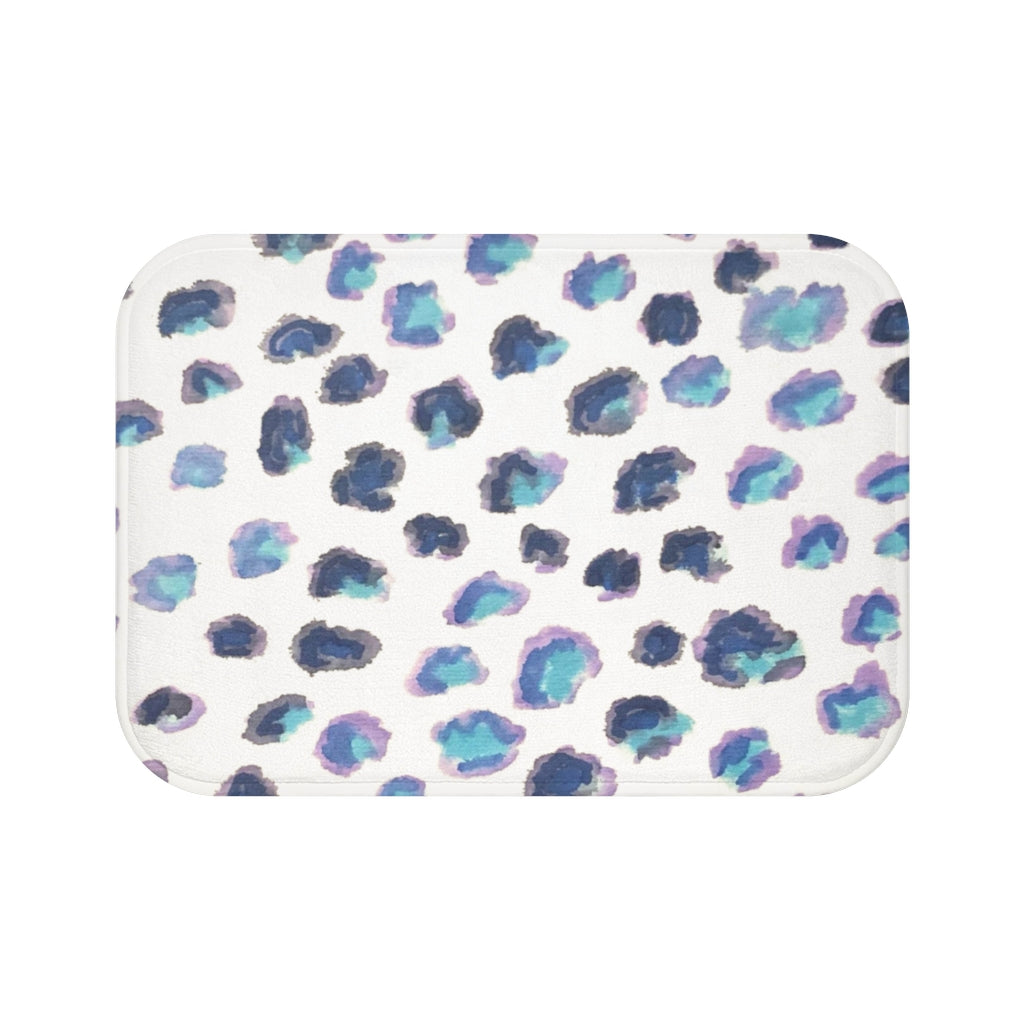 Blue Cheetah Bath Mat