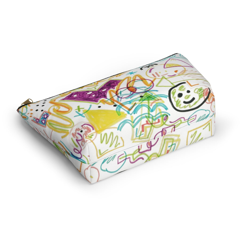 Graffiti Printed Accessory Pouch w T-bottom