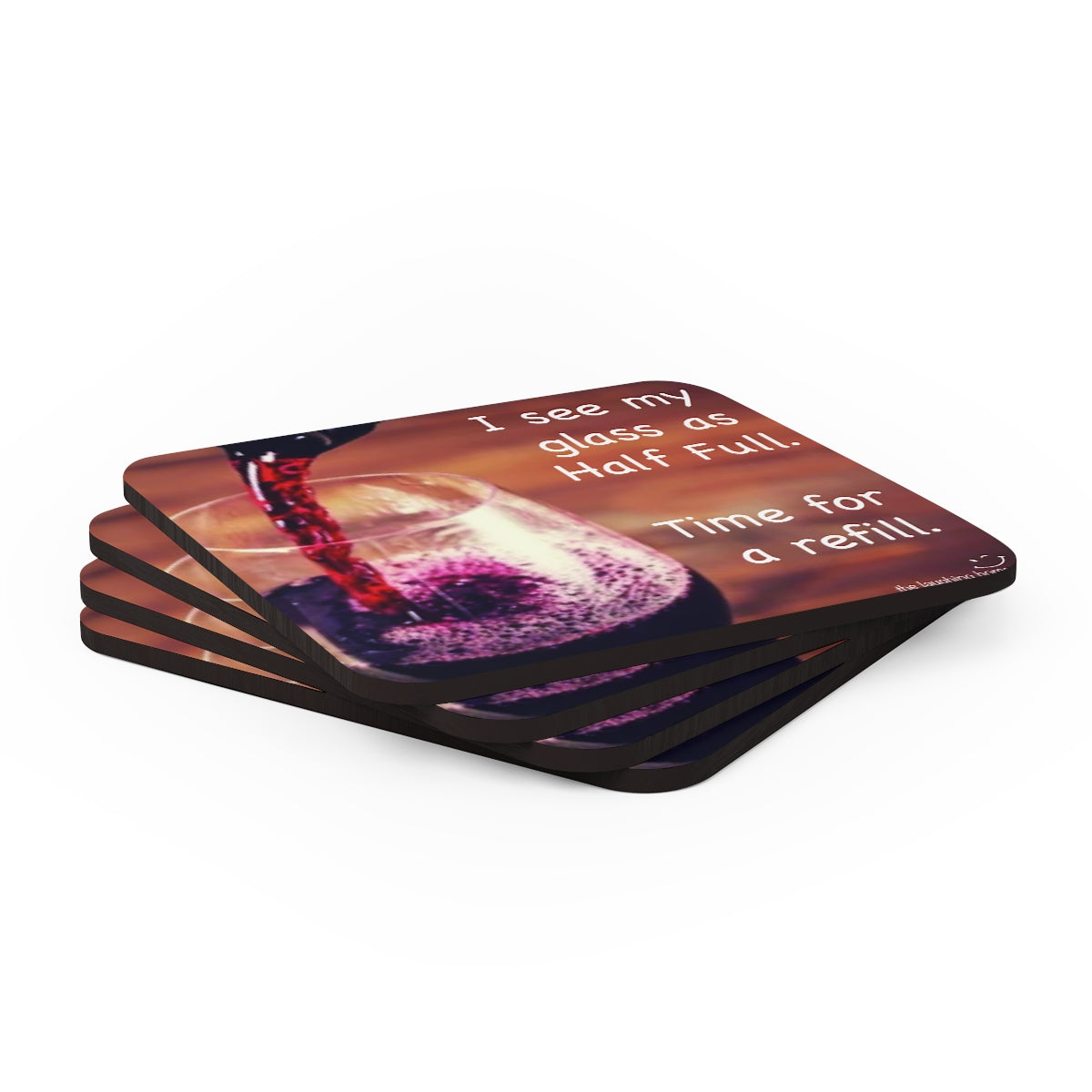 Time for a Refill Corkwood Coaster Set of 4