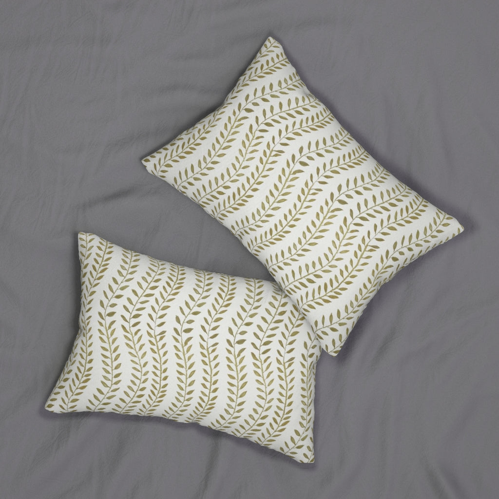 Spring Vine Leaves Spun Polyester Lumbar Pillow
