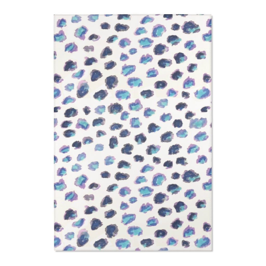 Blue Cheetah Leopard Printed Area Rugs