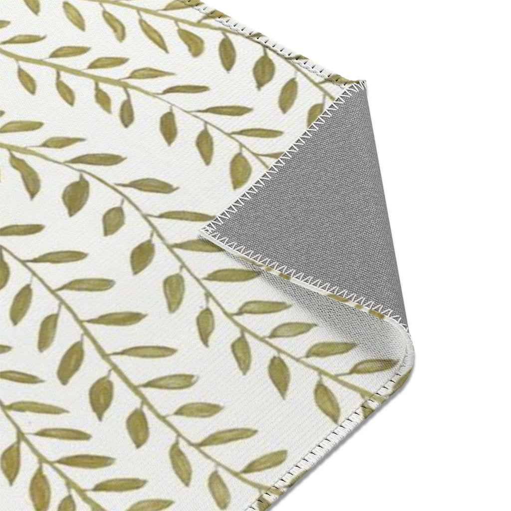 Spring Vine Leaves Printed Area Rugs