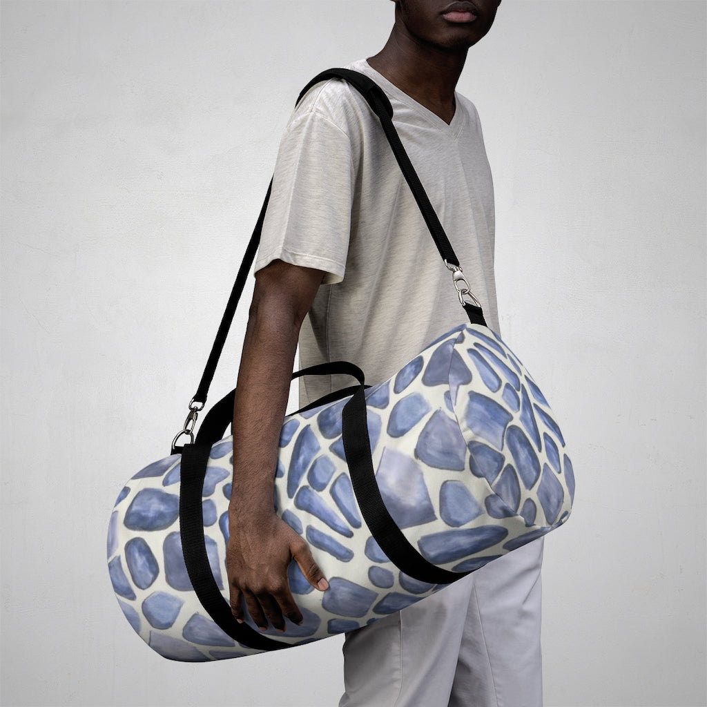 Blue Giraffe Printed Duffel Bag