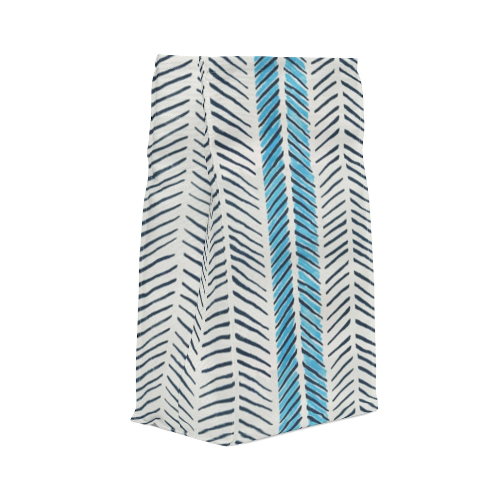 Painted Herringbone Printed Polyester Lunch Bag
