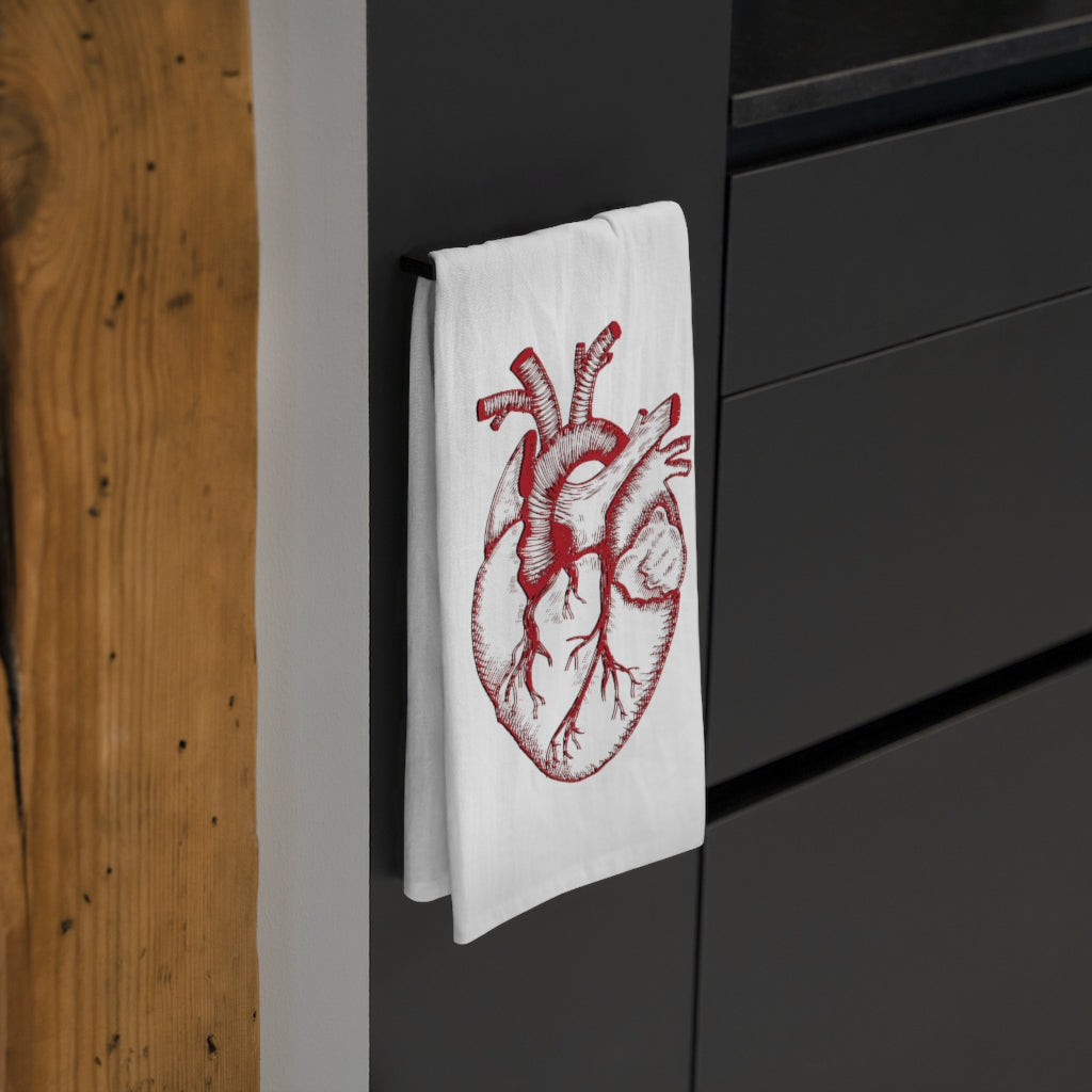 Human Heart Halloween Tea Towel