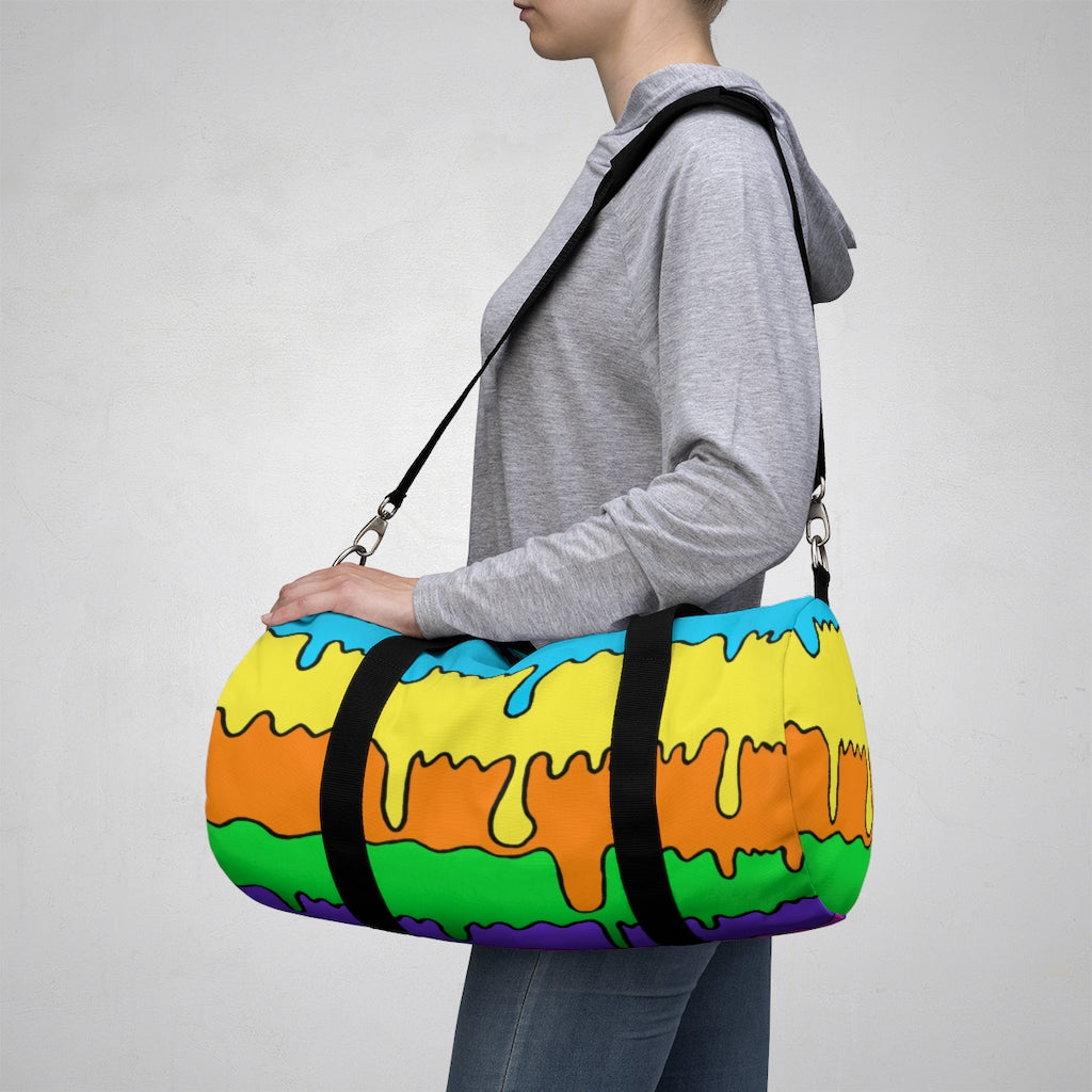 Drip Stripe Printed Duffel Bag