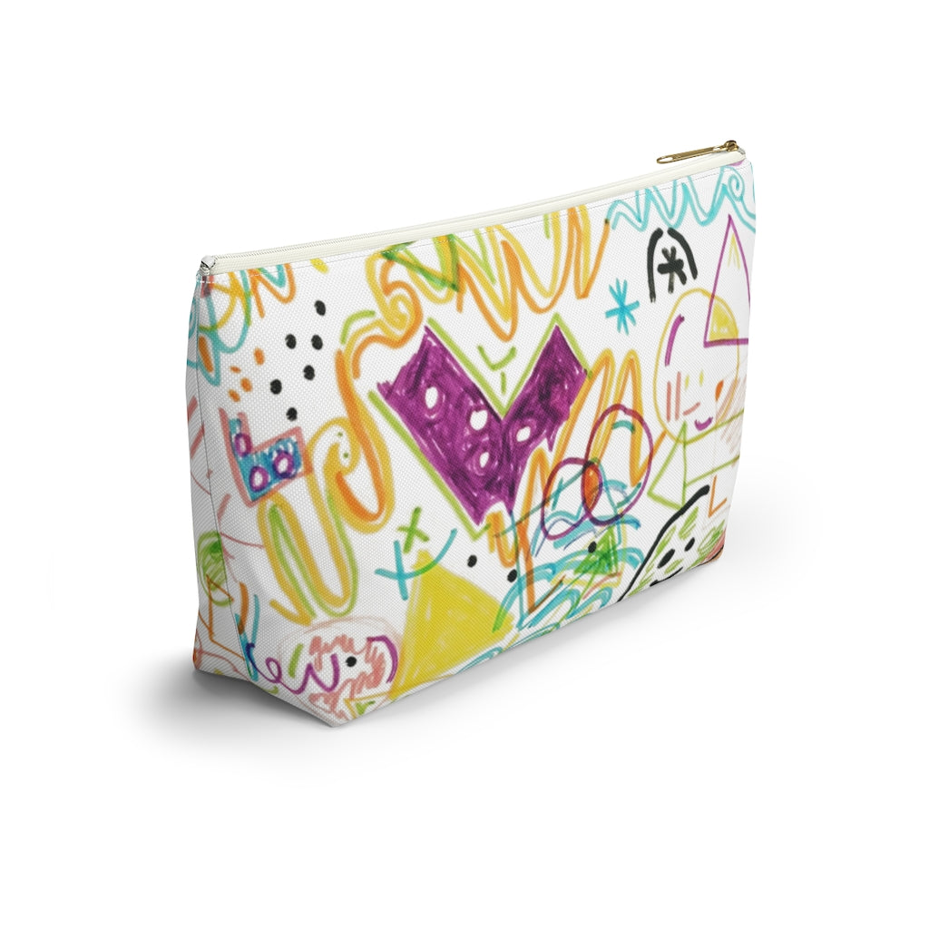 Graffiti Printed Accessory Pouch w T-bottom
