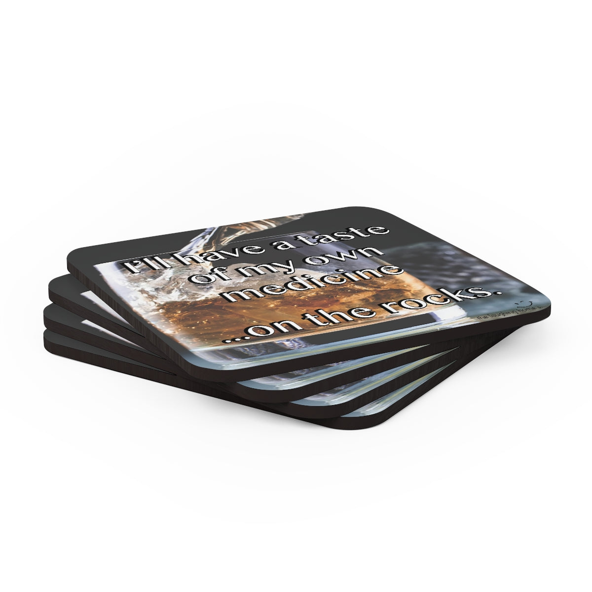 A taste of my own medicine on the rocks Corkwood Coaster Set of 4