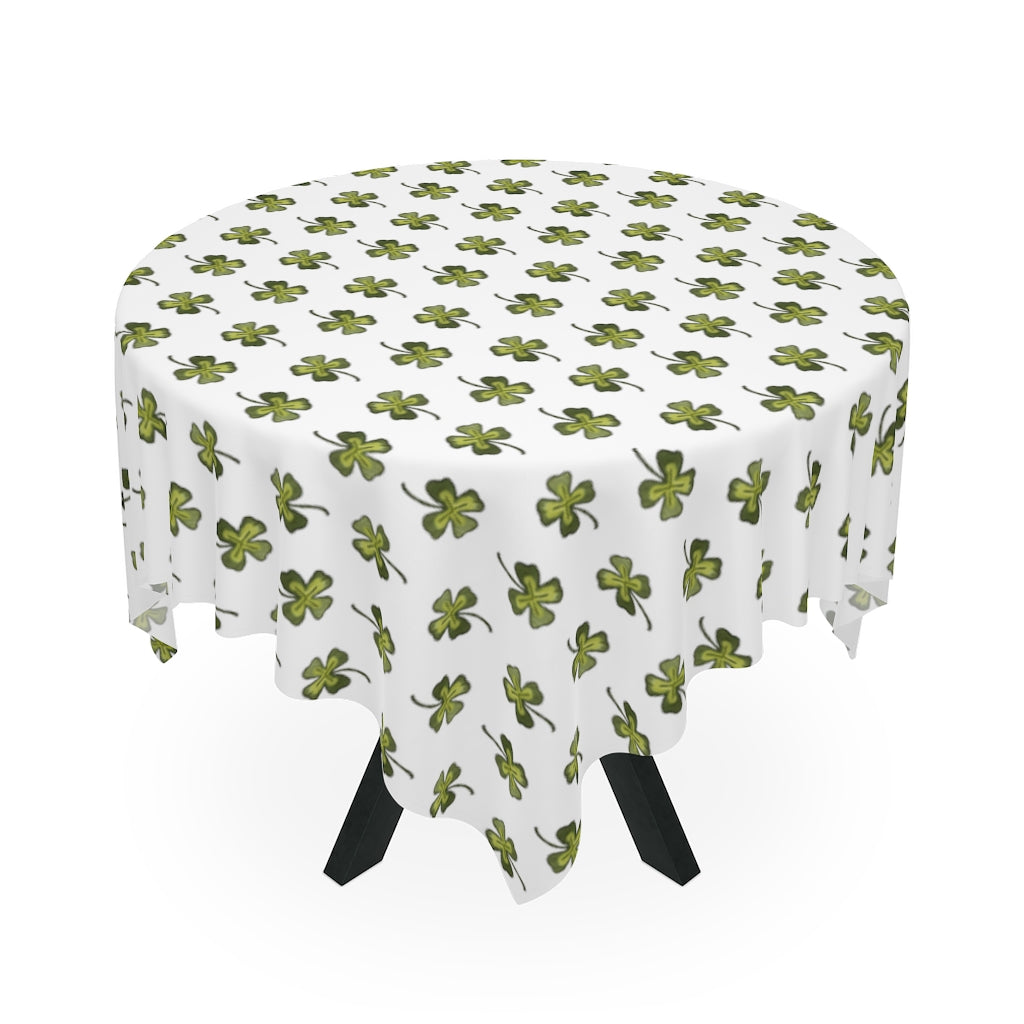 Watercolor Clover Printed Table Cloth