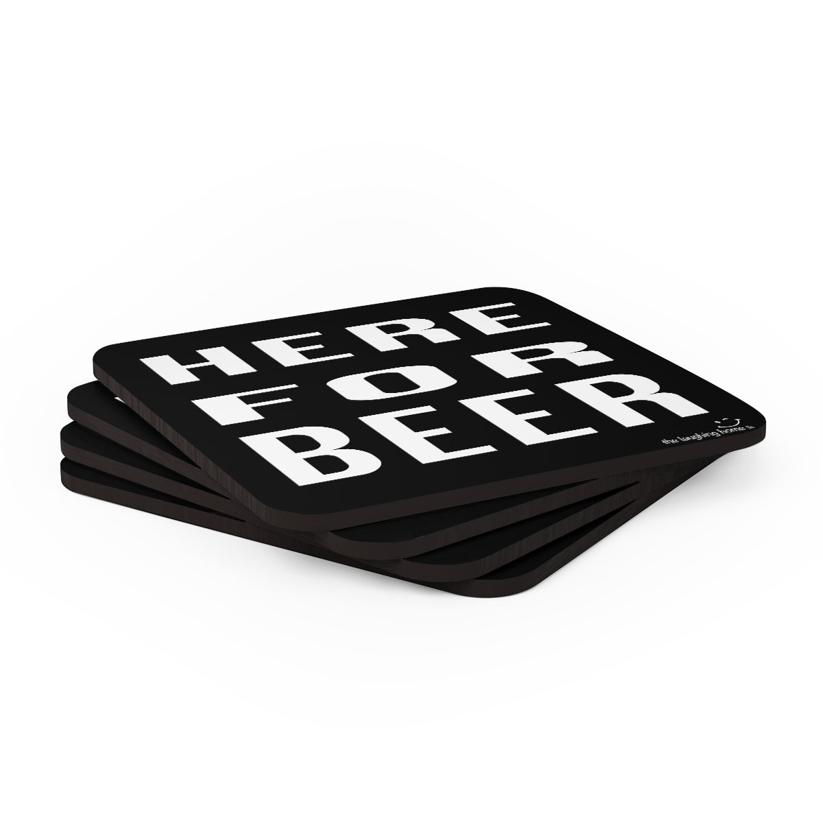 Here for Beer Corkwood Coaster Set of 4