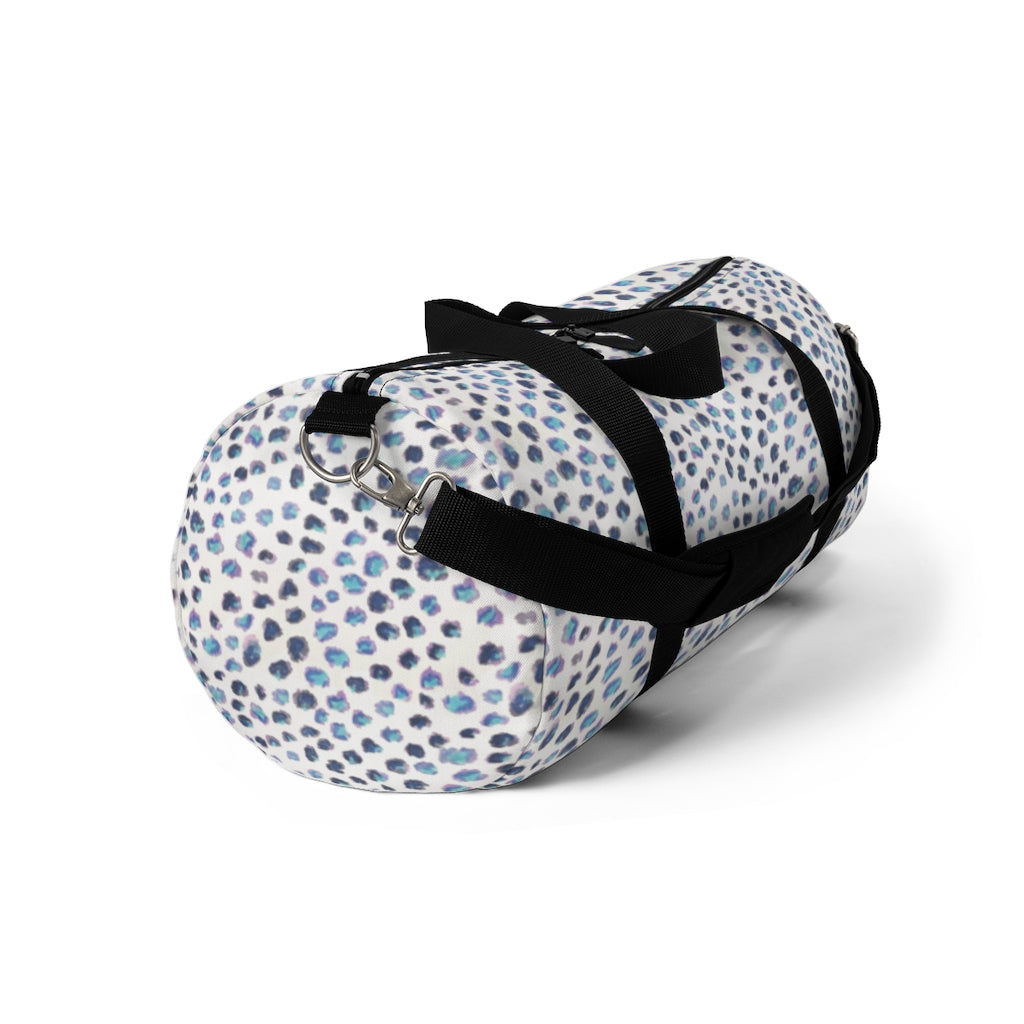 Blue Cheetah Printed Duffel Bag