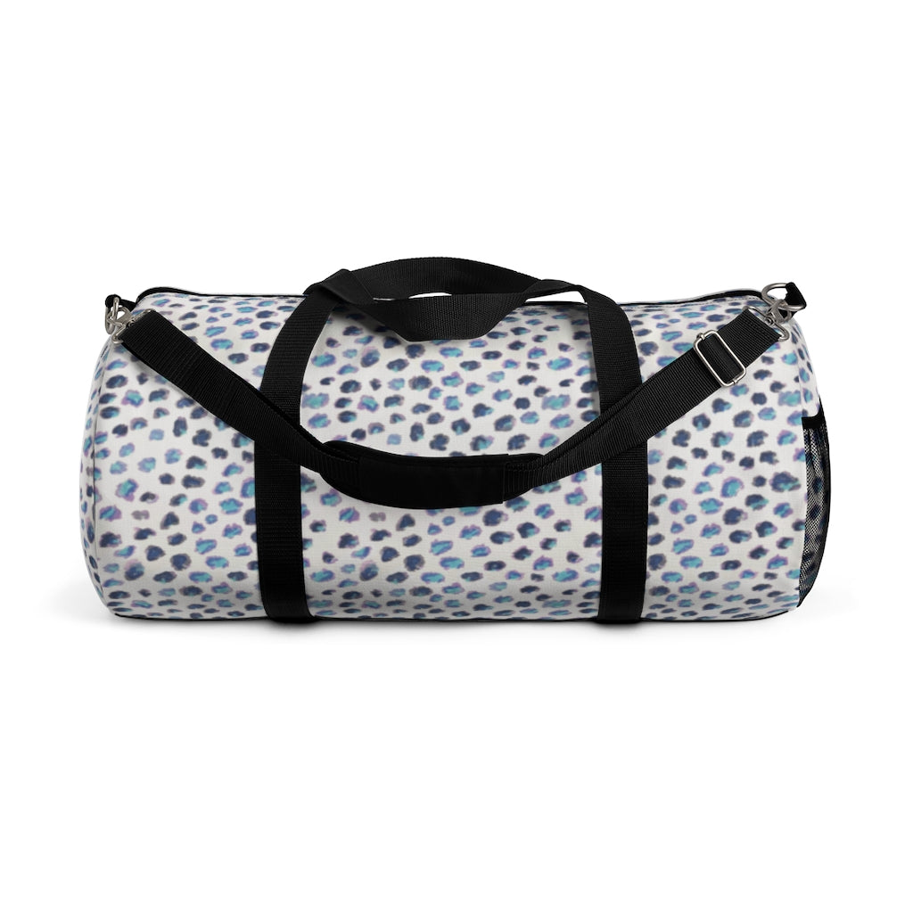 Blue Cheetah Printed Duffel Bag