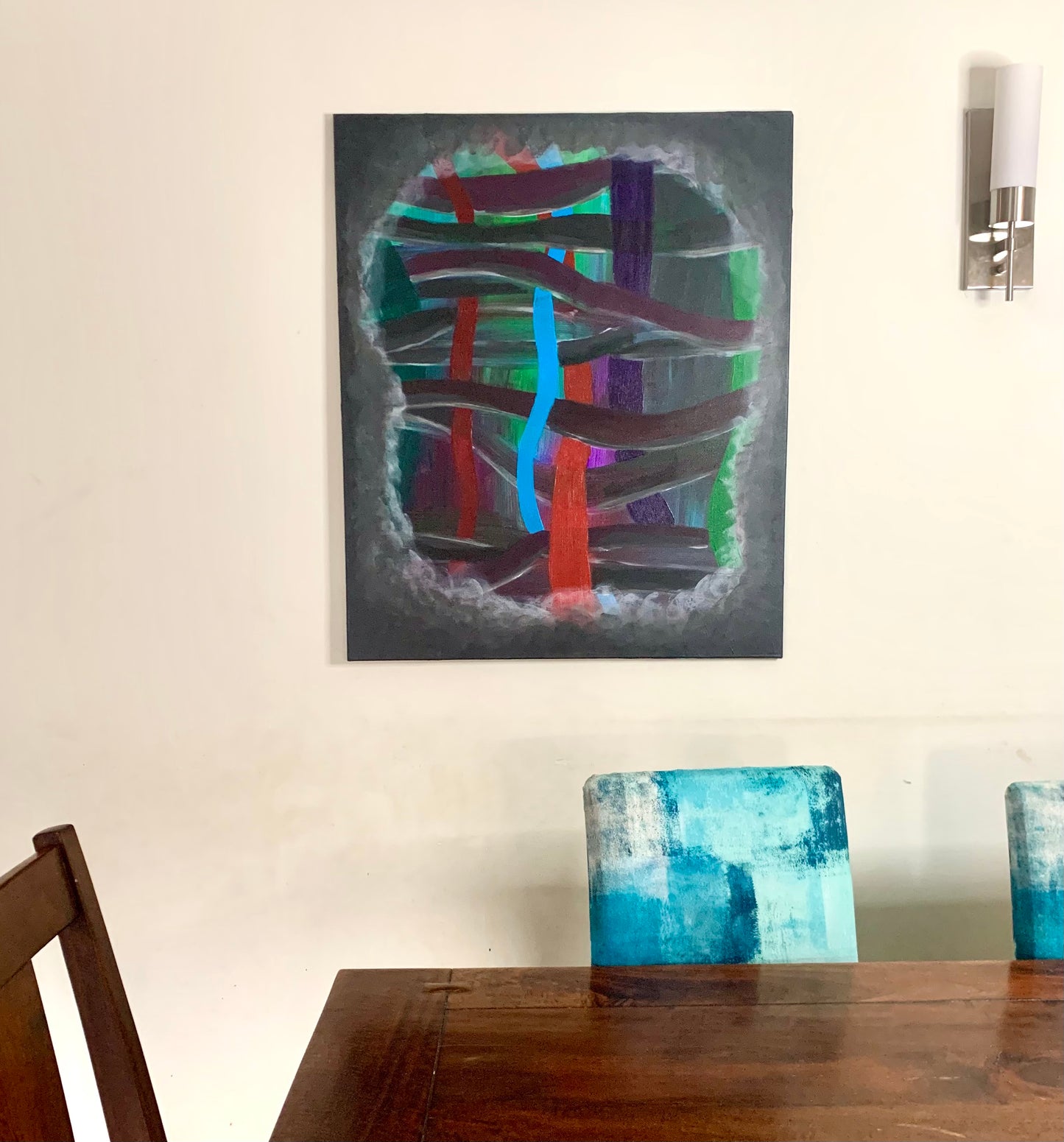 ”Peering into consciousness” Abstract Acrylic on canvas 36” x 30”