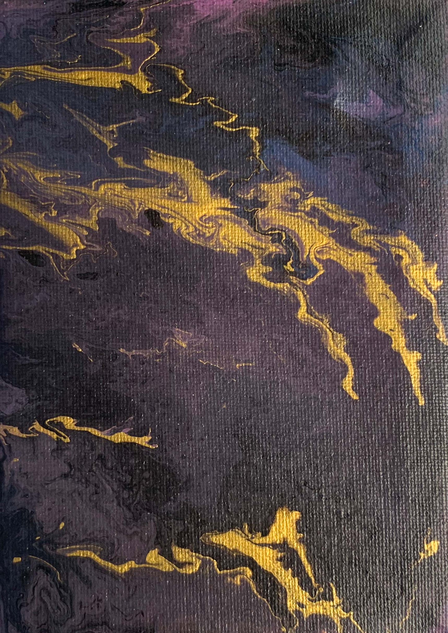 Original Painting, Abstract Acrylic on 3 panel canvas 5" x 7"