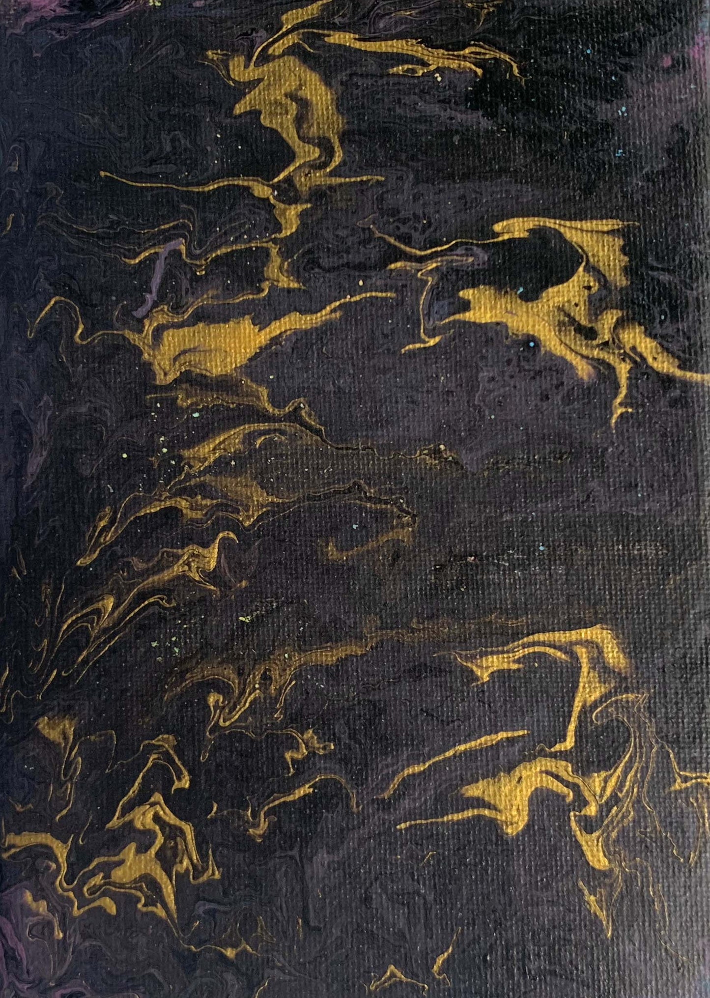 Original Painting, Abstract Acrylic on 3 panel canvas 5" x 7"