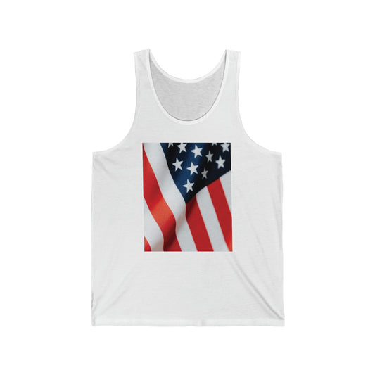 American Flag Unisex Jersey Tank