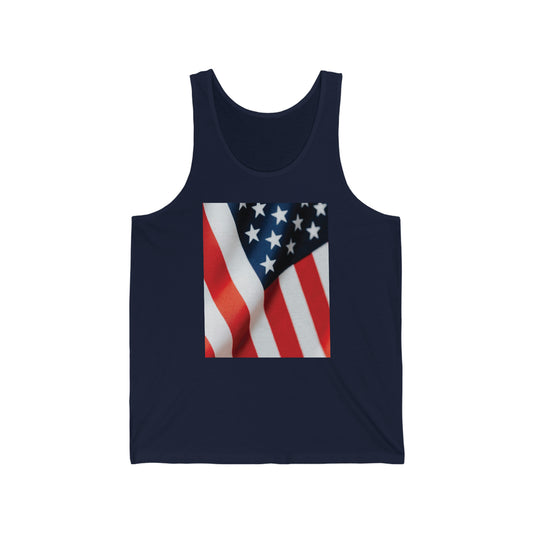 American Flag Unisex Jersey Tank