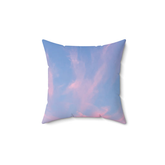 I am the Way the Truth and the Life Sunset Faux Suede Square Pillow