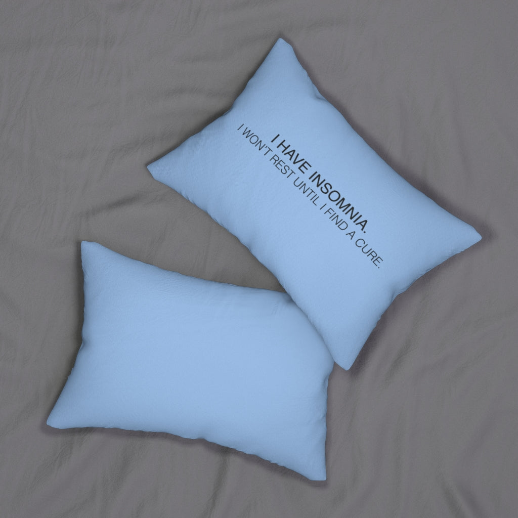 Insomnia BLUE Spun Polyester Lumbar Pillow 14"x20"