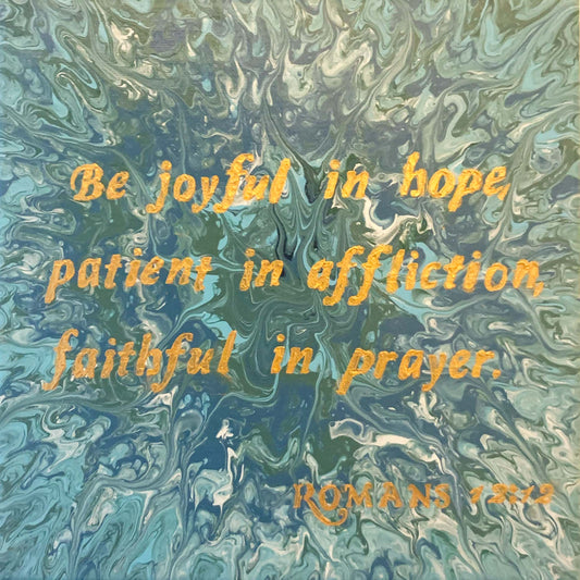 Original Painting, Abstract Acrylic on canvas 10” x 10”