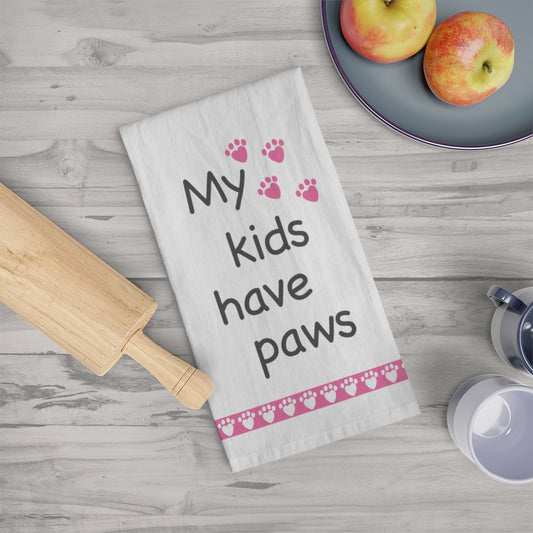 My kids have Paws Tea Towel