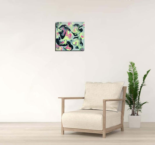 Original Painting, Abstract Acrylic on canvas 12” x 12”