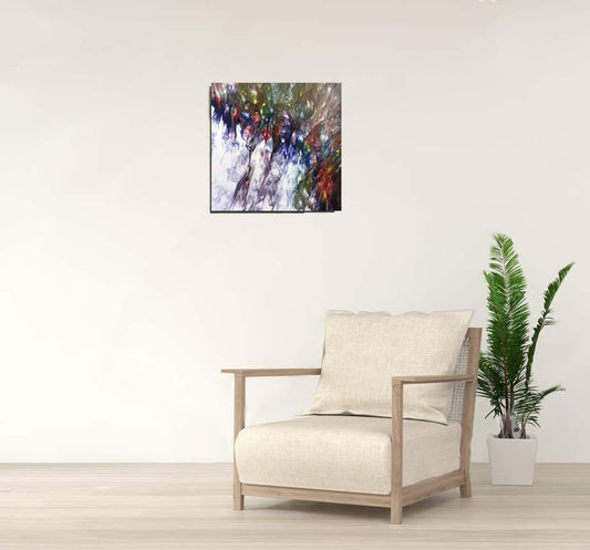 Original Painting, Abstract Acrylic on canvas 14” x 14”