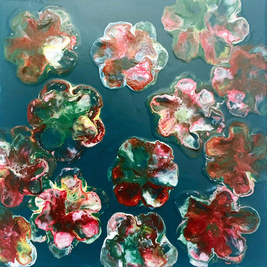 Original Painting, Abstract Acrylic on canvas 14” x 14”