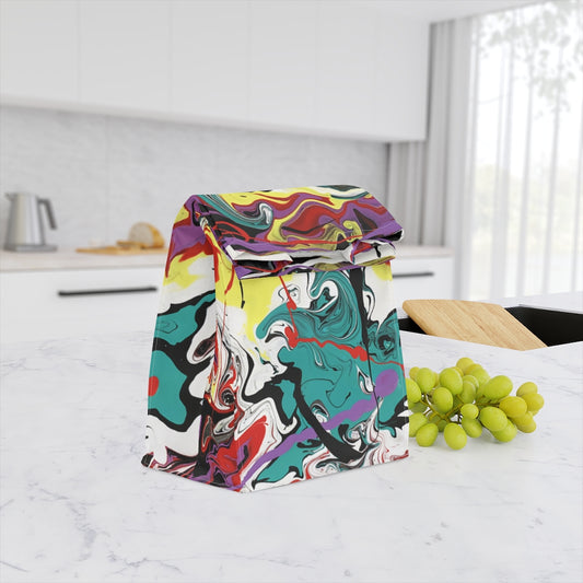 Abstract Art Printed Polyester Lunch Bag