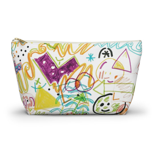 Graffiti Printed Accessory Pouch w T-bottom