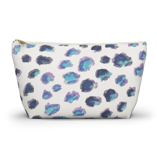 Blue Cheetah Accessory Pouch w T-bottom