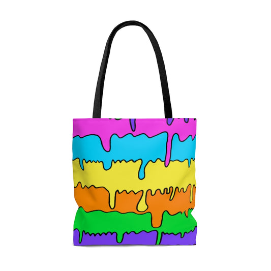 Drip Stripe Printed Tote Bag