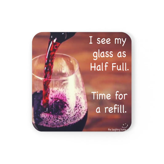 Time for a Refill Corkwood Coaster Set of 4