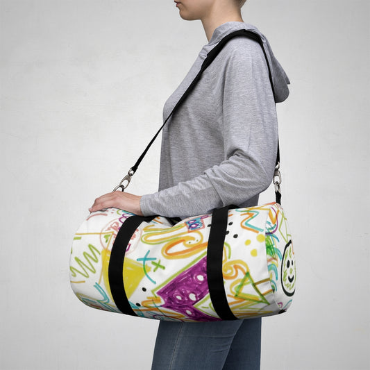 Graffiti Printed Duffel Bag