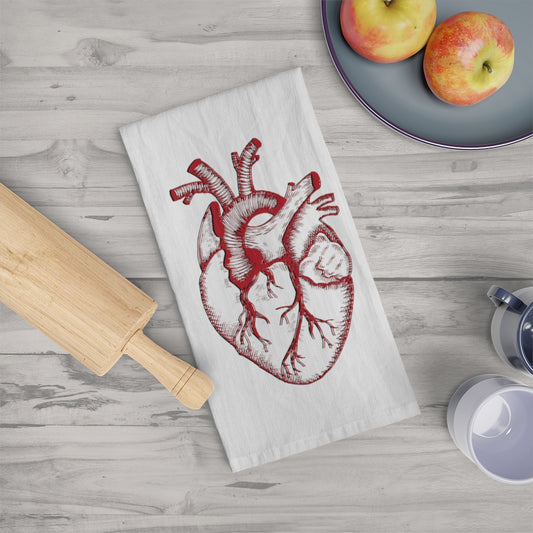 Human Heart Halloween Tea Towel