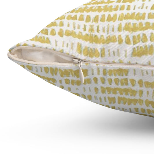 Distressed Stripe Watercolor Printed Spun Polyester Square Pillow