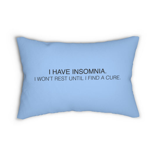 Insomnia BLUE Spun Polyester Lumbar Pillow 14"x20"