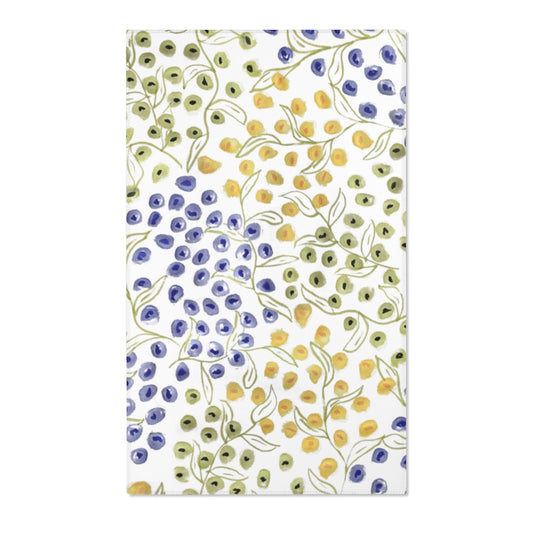 Watercolor Floral Printed Area Rugs