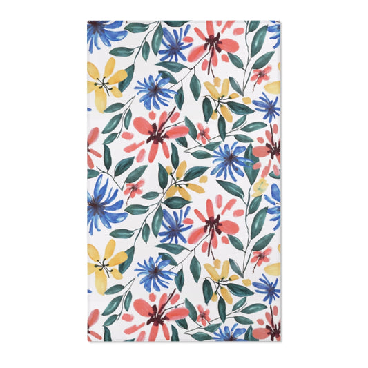 Watercolor Floral Printed Area Rugs