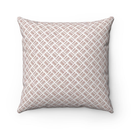 Watercolor Basketweave 2-sided Printed Spun Polyester Square Pillow