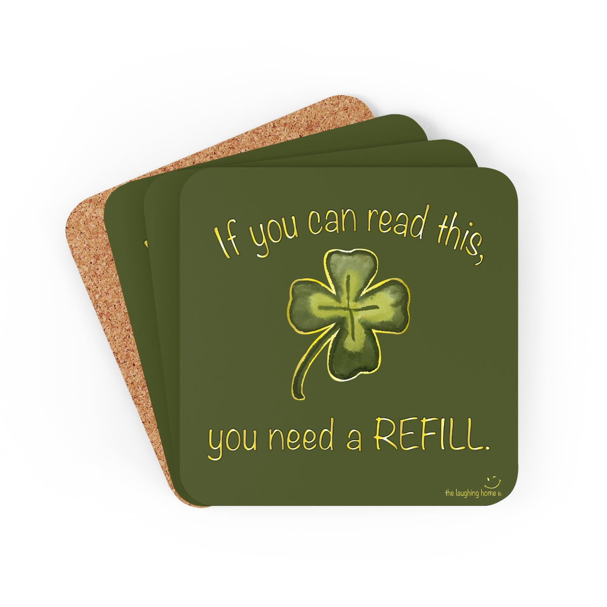 You Need a REFILL Corkwood Coaster Set of 4