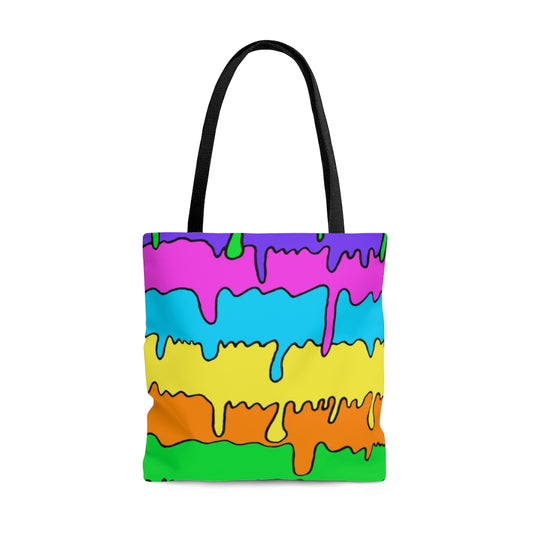 Drip Stripe Printed Tote Bag