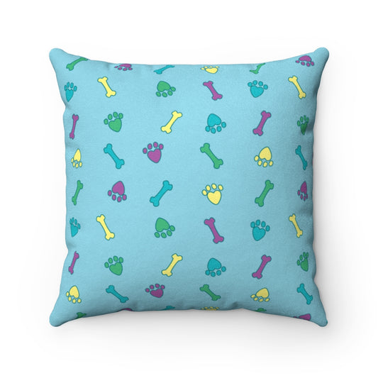 World's Best Dog Mom Faux Suede Square Pillow