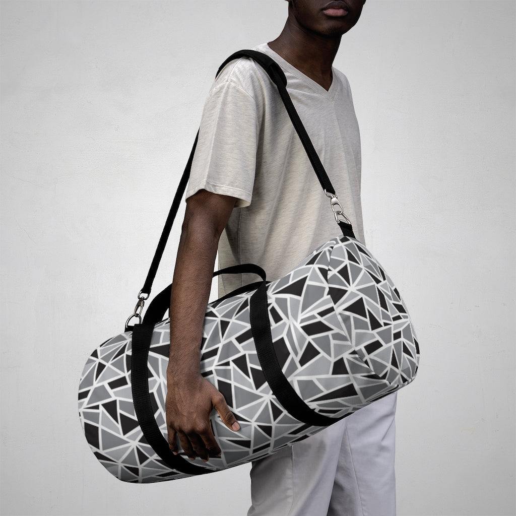 Black & White Geo Printed Duffel Bag