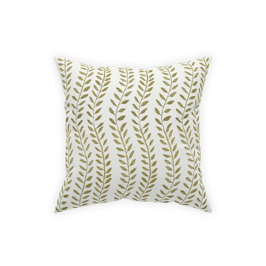 Watercolor Vine Leaves printed Broadcloth Pillow