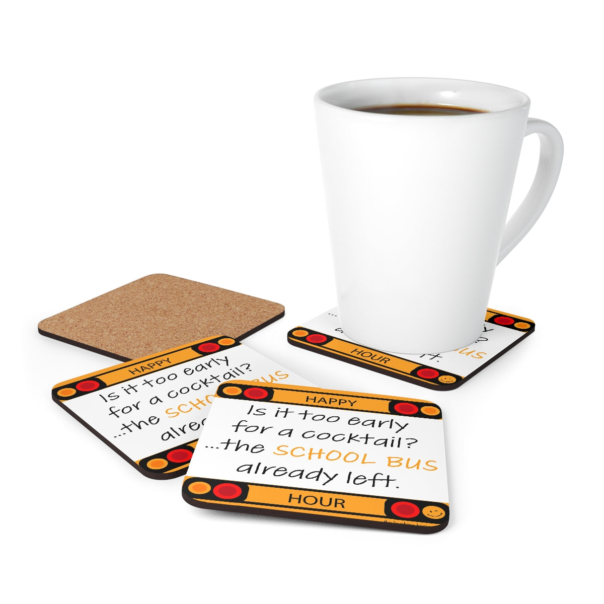 Too Early for a Drink? Corkwood Coaster Set of 4
