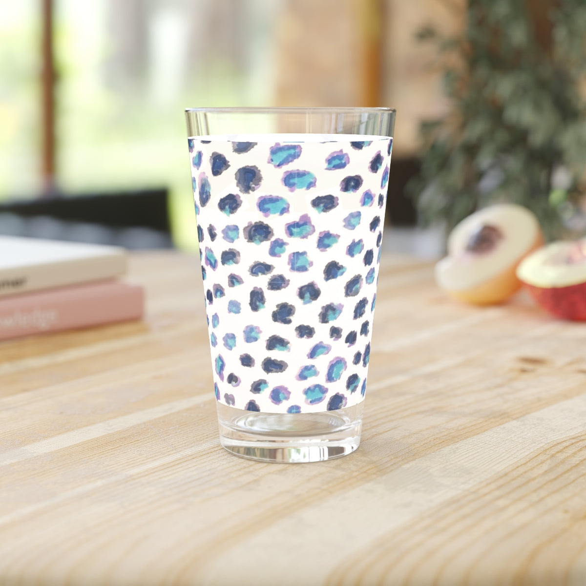 Blue Cheetah Pint Glass, 16oz