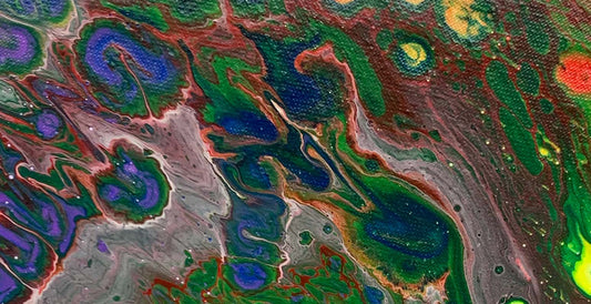 Original Painting, Abstract Acrylic on canvas 4 Panel 10” x 40”