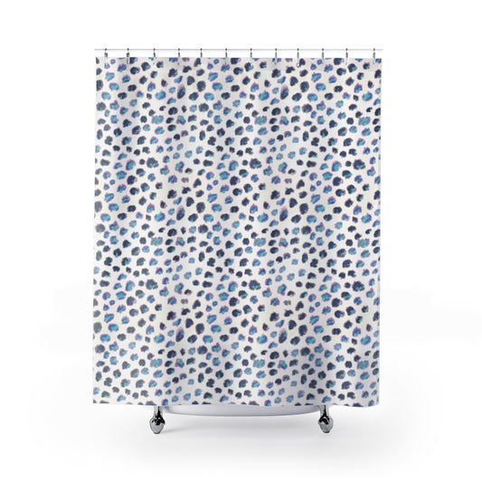 Blue Cheetah Shower Curtains