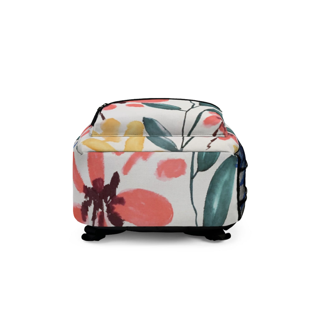 Floral Watercolor Printed Backpack (Made in USA)